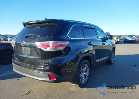 2015 Toyota Highlander Xle V6 from USA, damaged, VIN 5TDJKRFH9FS107411